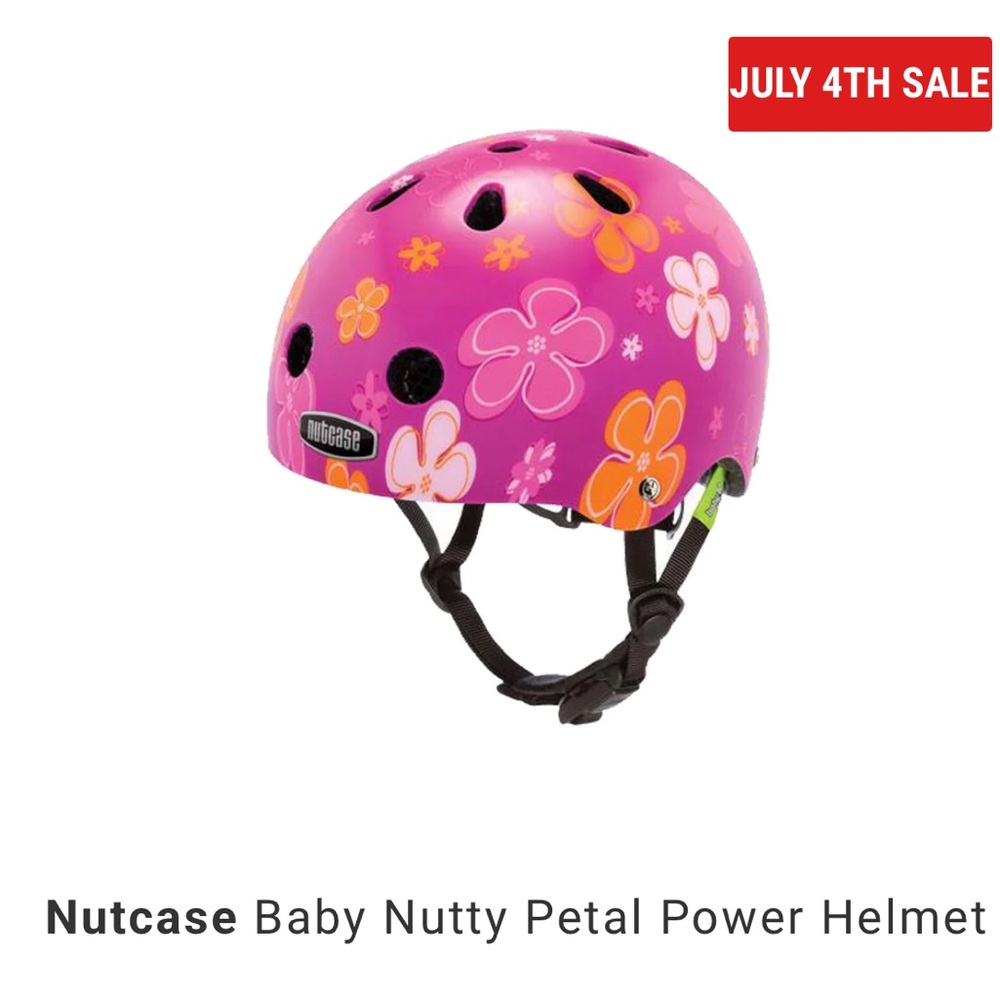Nutcase Pink Floral Baby Helmet